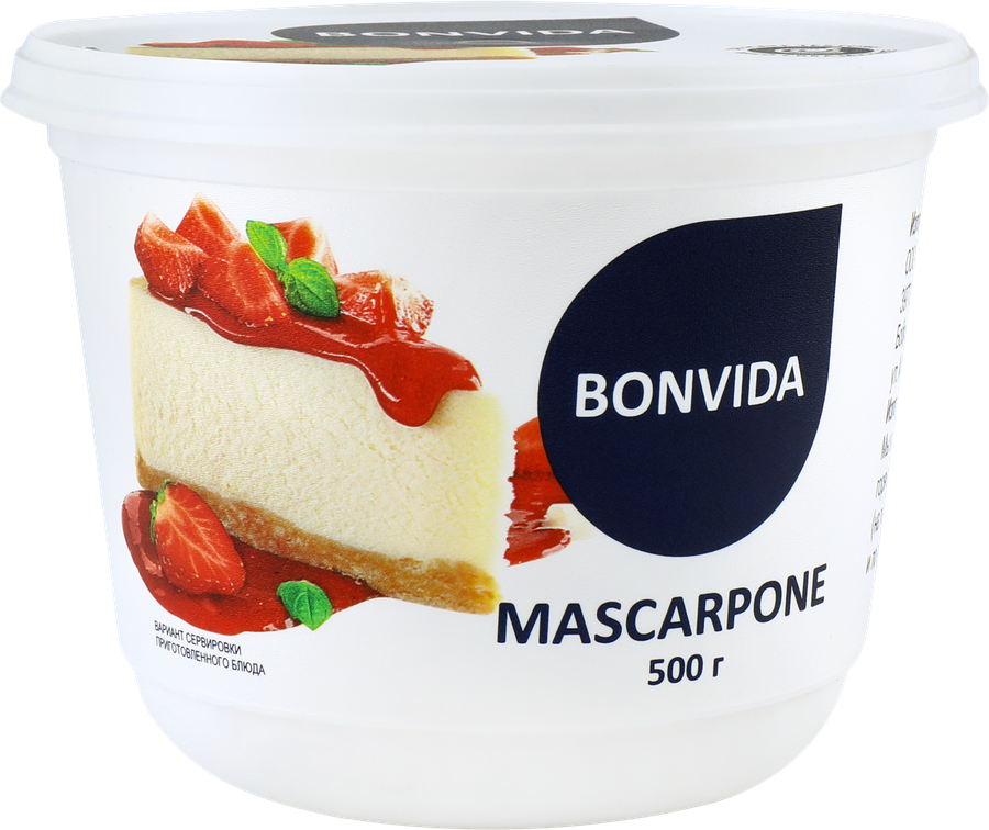 Сыр BONVIDA Маскарпоне 80%, без змж, 500г, превью