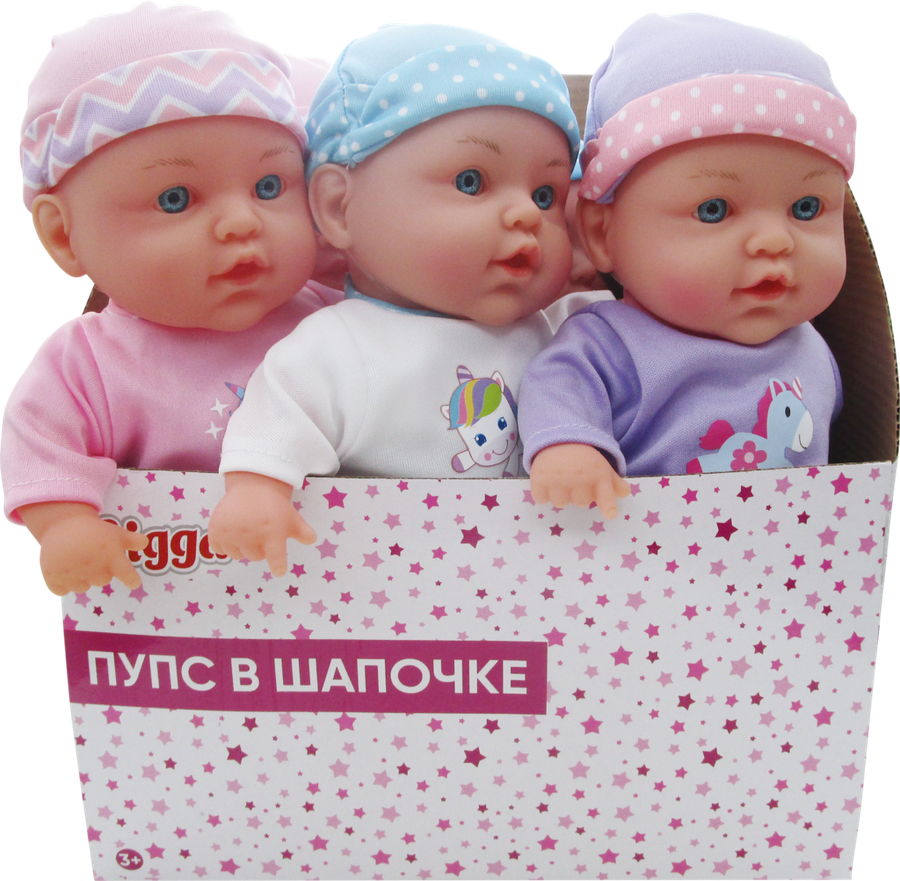 Пупс BIGGA 30см, в шапочке Арт. W38820, превью