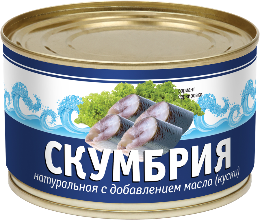 Скумбрия натуральная в масле, 240г, превью