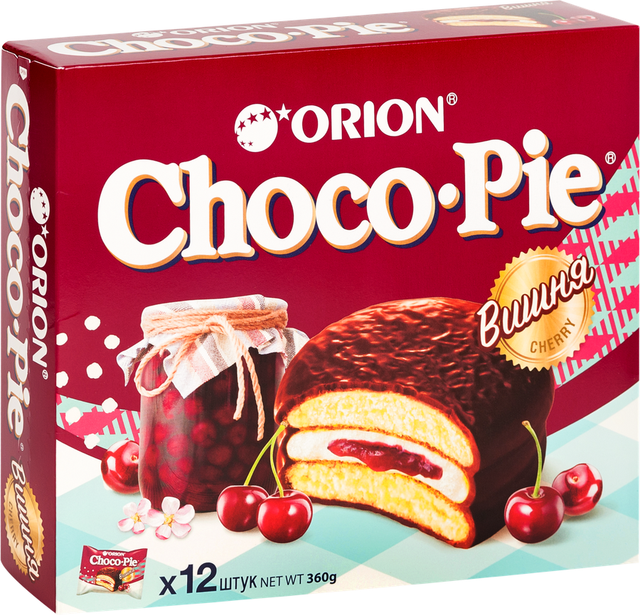Пирожное ORION Choco Pie Cherry, 360г, превью