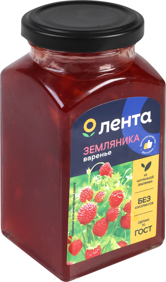 Варенье ЛЕНТА Земляника, 370г, предпросмотр