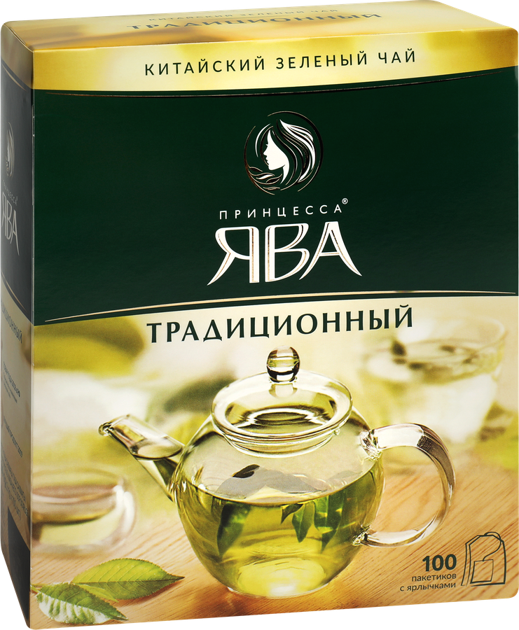 Чай зеленый ПРИНЦЕССА ЯВА Традиционный, 100пак, предпросмотр