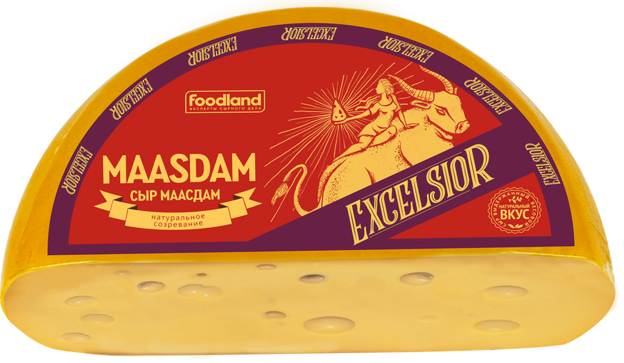 Сыр EXCELSIOR Maasdam 45%, без змж, весовой, предпросмотр