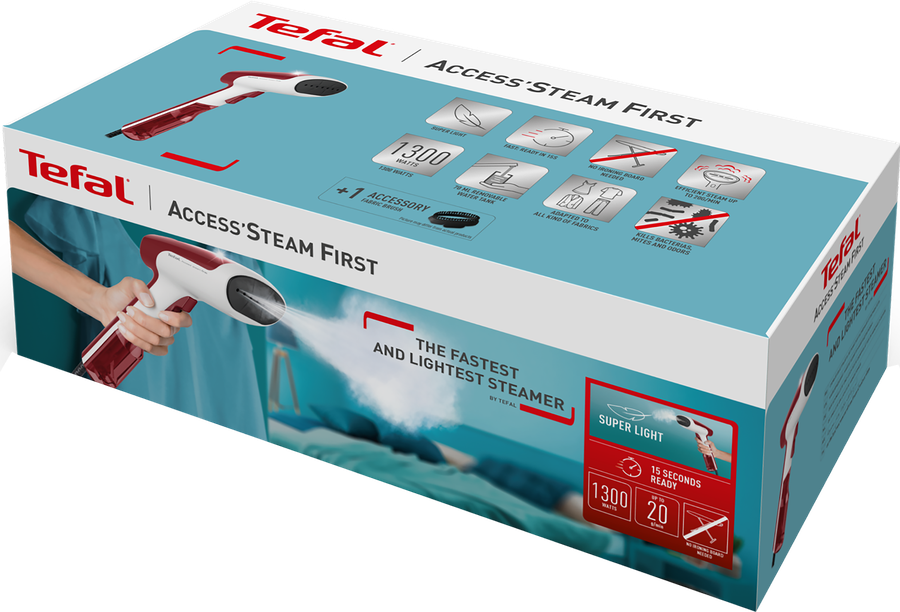 Отпариватель ручной TEFAL Access Steam First, 1300Вт Арт. DT6130E0, превью