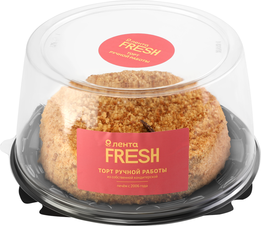 Торт ЛЕНТА FRESH Медовик с вареной сгущенкой, 600г, предпросмотр