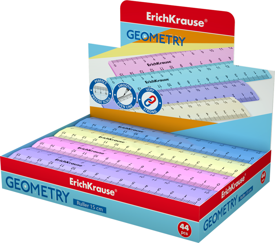 Линейка ERICHKRAUSE Pastel 15см пластиковая, превью