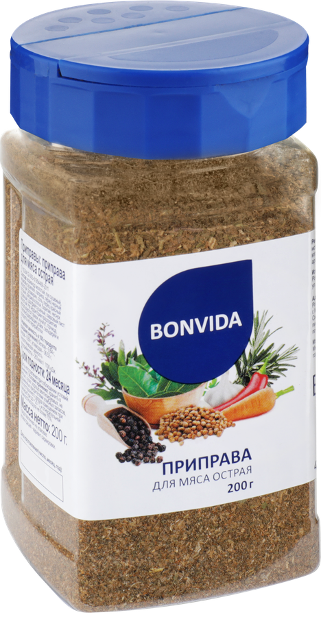 Приправа для мяса BONVIDA острая, 200г, предпросмотр