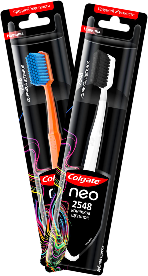 Зубная щетка COLGATE Neo 2548 кончиков щетинок, средней жесткости, предпросмотр