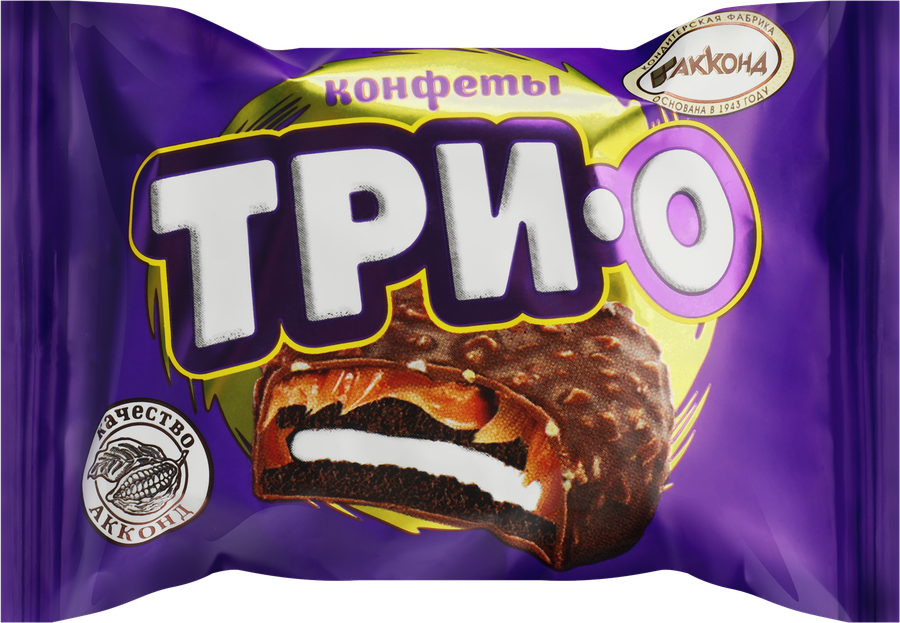 Конфеты АККОНД Трио с печеньем и карамелью, весовые, предпросмотр