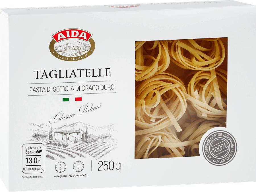 Макароны AIDA Tagliatelle Гнезда, 250г, превью