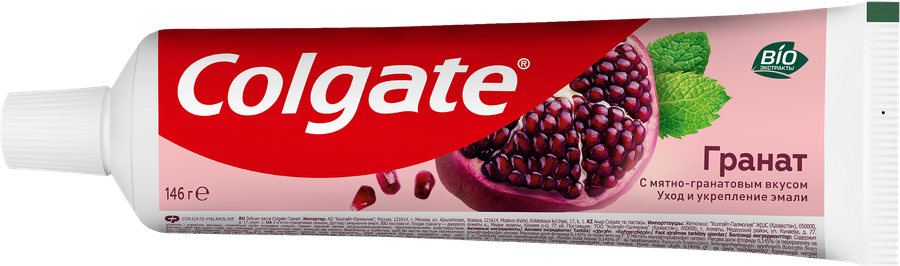 Зубная паста COLGATE Гранат с натуральными ингредиентами для укрепления эмали зубов и защиты от кариеса, 100мл, предпросмотр