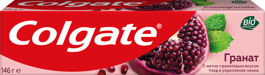 Зубная паста COLGATE Гранат с натуральными ингредиентами для укрепления эмали зубов и защиты от кариеса, 100мл, превью
