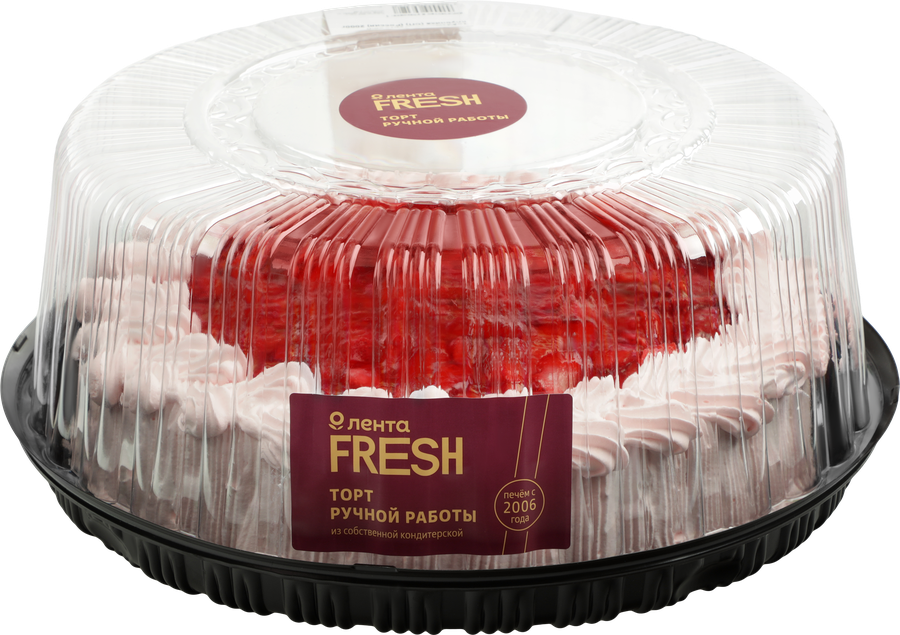 Торт йогуртовый Клубника ЛЕНТА FRESH, 2кг, превью