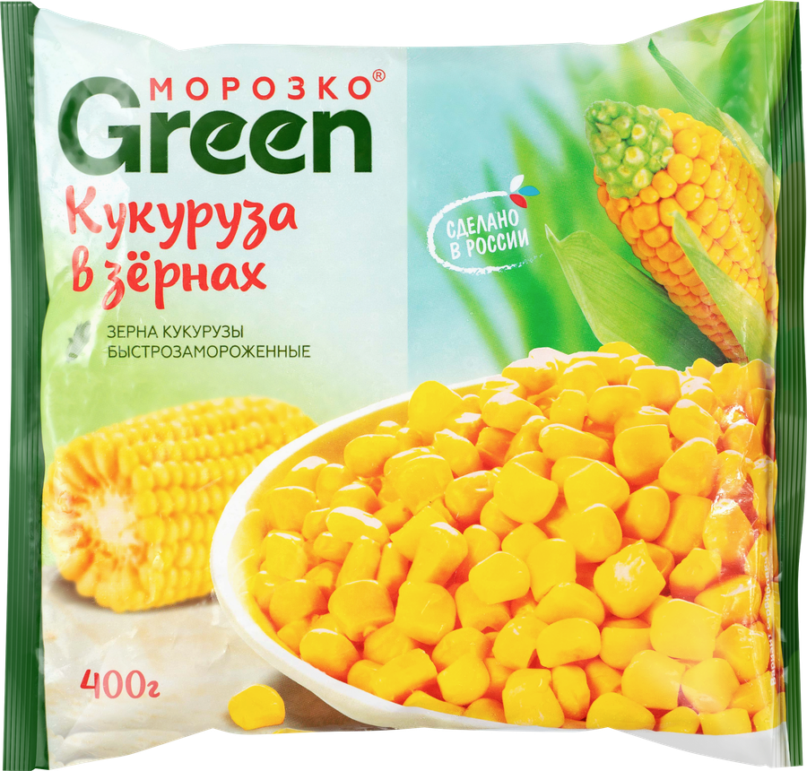 КукурузазамороженнаяМОРОЗКОGreenвзернах,400г