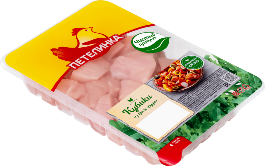 Кубики из куриного филе ПЕТЕЛИНКА, 450г, предпросмотр