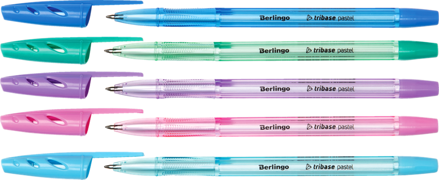 Ручка шариковая BERLINGO Tribase Pastel 0,7мм синий Арт. CBp_70942, предпросмотр