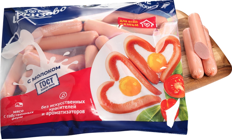 Сосиски ЧЕРКИЗОВО Молочные по-черкизовски, весовые, предпросмотр