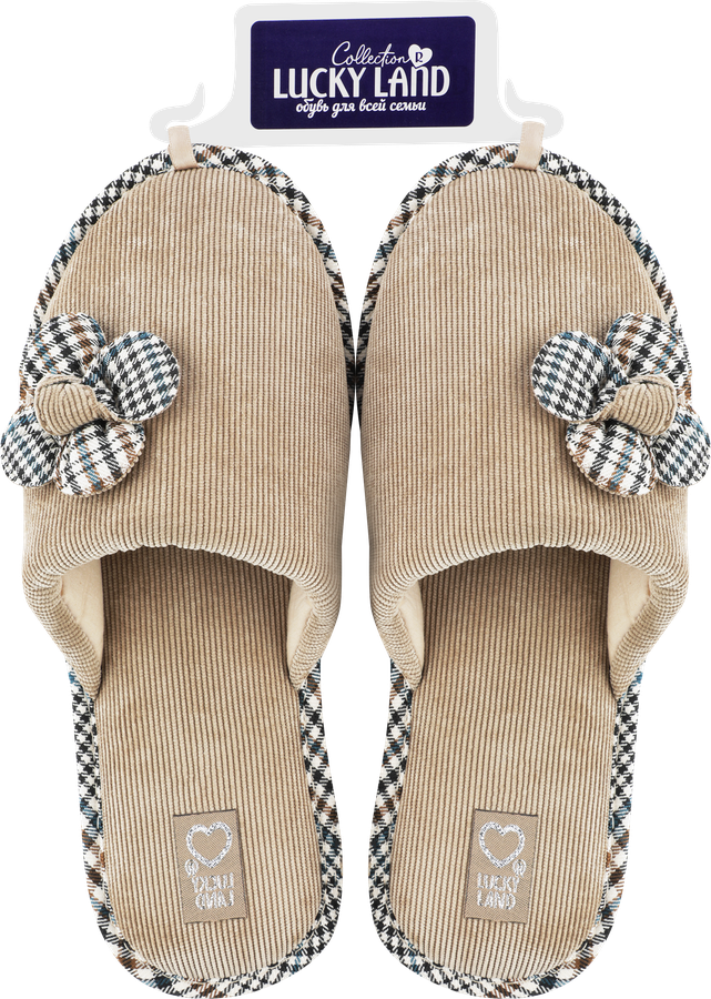 Тапки домашние женские LUCKY LAND р. 36-41, Арт. 3285W-CH-C, предпросмотр