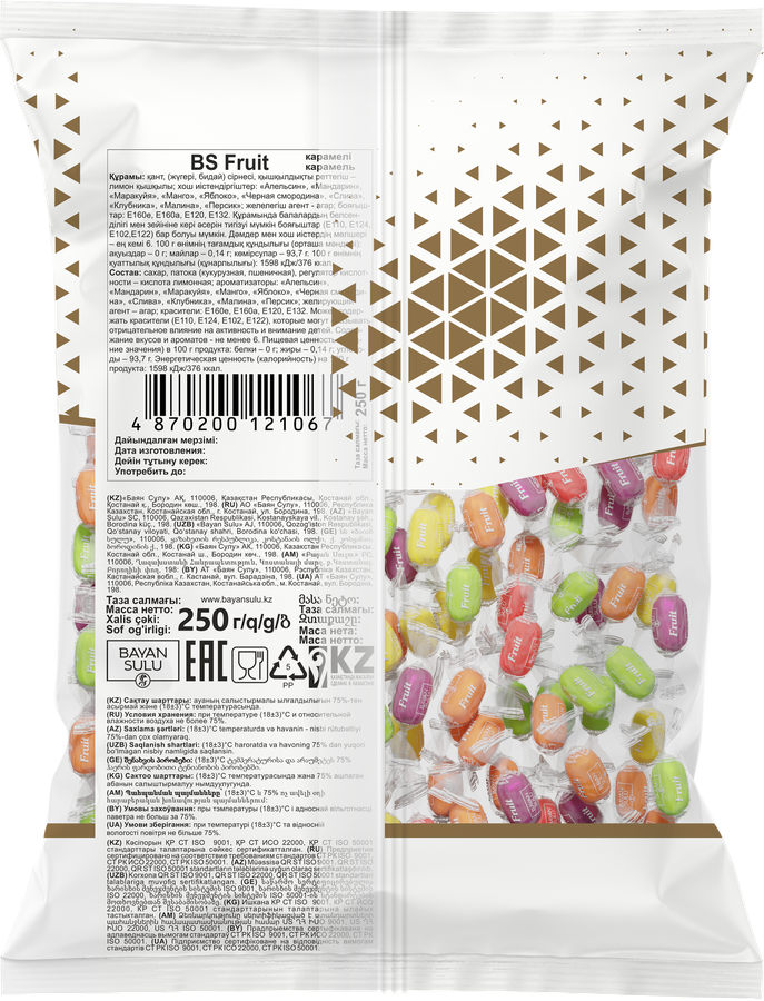 Карамель BAYAN SULU Fruit, 250г, превью