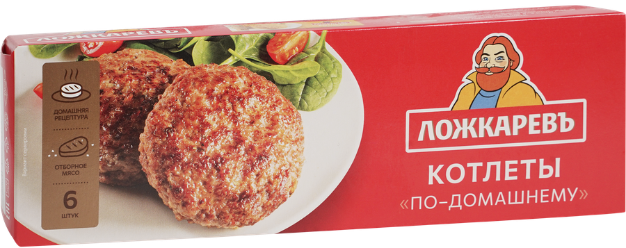 Котлеты ЛОЖКАРЕВЪ По-домашнему, 400г, превью