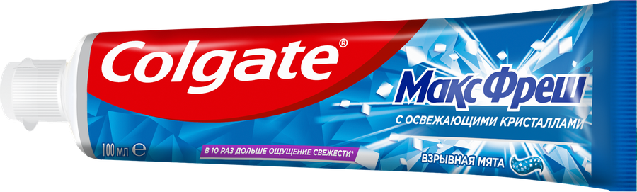Зубная паста COLGATE Макс Фреш Взрывная мята с освежающими кристаллами для свежего дыхания и защиты от кариеса, 100мл, предпросмотр