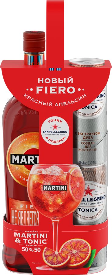 Промо-набор MARTINI Fiero виноградосодержащий cладкий ароматизированный  + тоник 2х0.33л, превью
