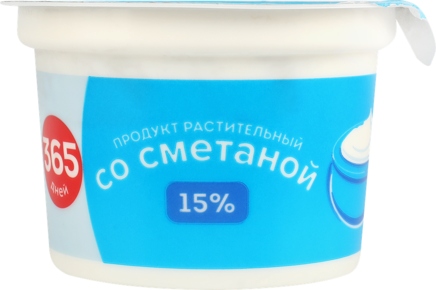 Продукт растительный со сметаной 365 ДНЕЙ 15%, с змж, 200г, превью