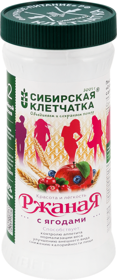Клетчатка СИБИРСКАЯ КЛЕТЧАТКА Ржаная с ягодами, 350г, превью