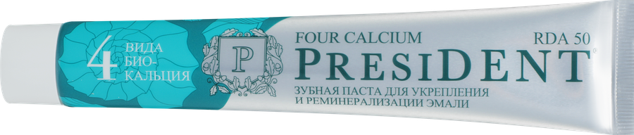 Зубная паста PRESIDENT Four Calcium, 75г, превью