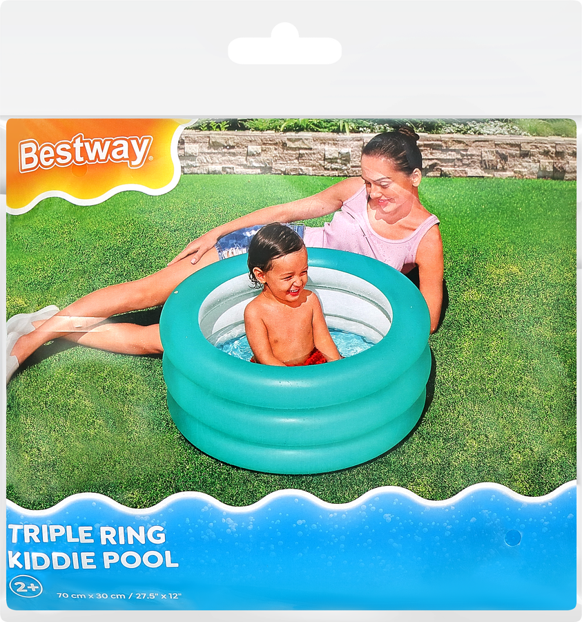Бассейн надувной детский BESTWAY 43л 70x70x30см, от 2 лет, Арт. 51033, превью