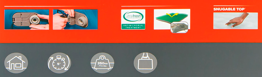 Кровать надувная BESTWAY Snugable Top Fortech 203х152х46см, Арт. 69075, предпросмотр