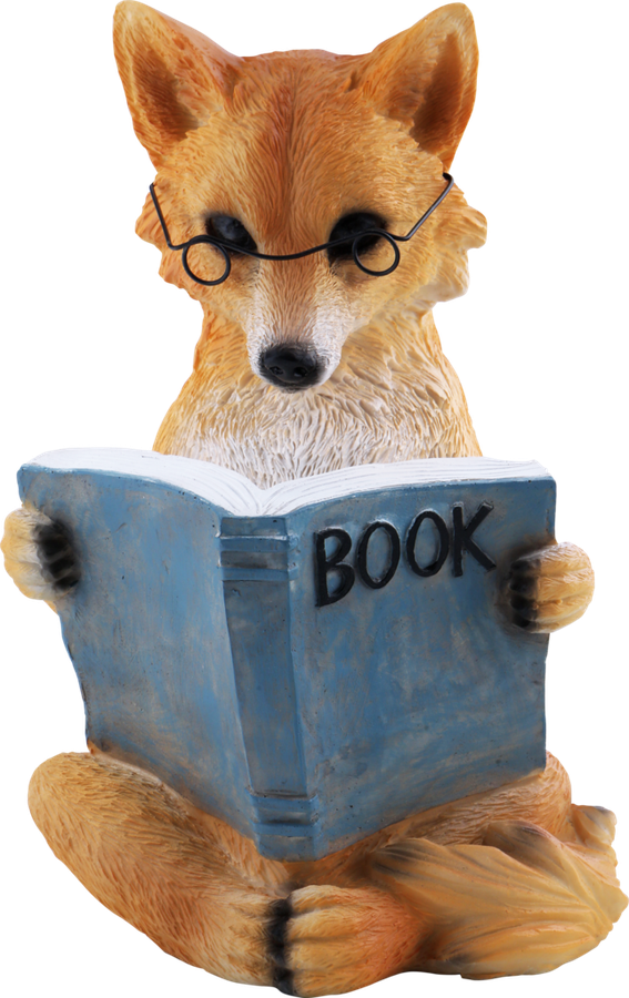 Фигура садовая Лиса с книгой 29,5см, искусственный камень, Арт. KY2008013, превью