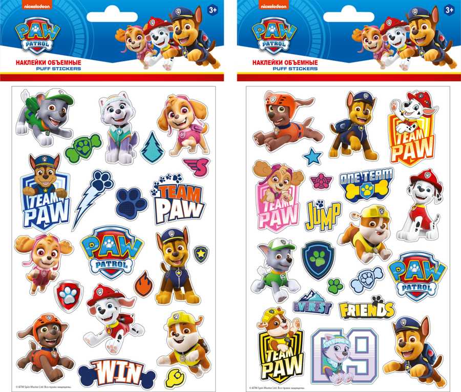 Наклейки объемные PAW PATROL, превью