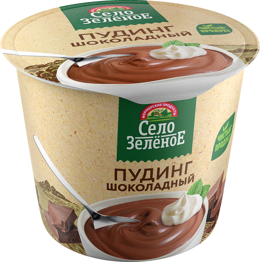 Пудинг молочный СЕЛО ЗЕЛЕНОЕ Шоколад 3%, без змж, 120г, превью