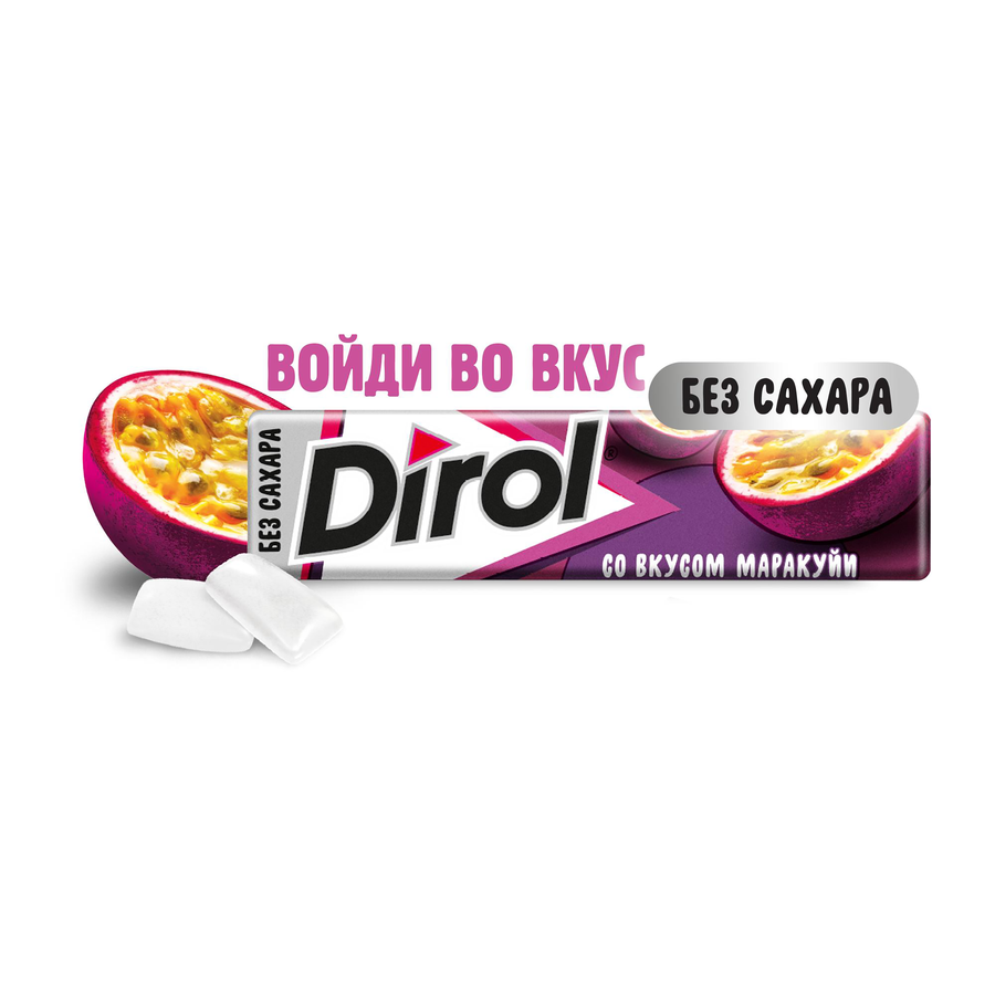 Жевательная резинка DIROL Маракуйя, 13,6г, предпросмотр