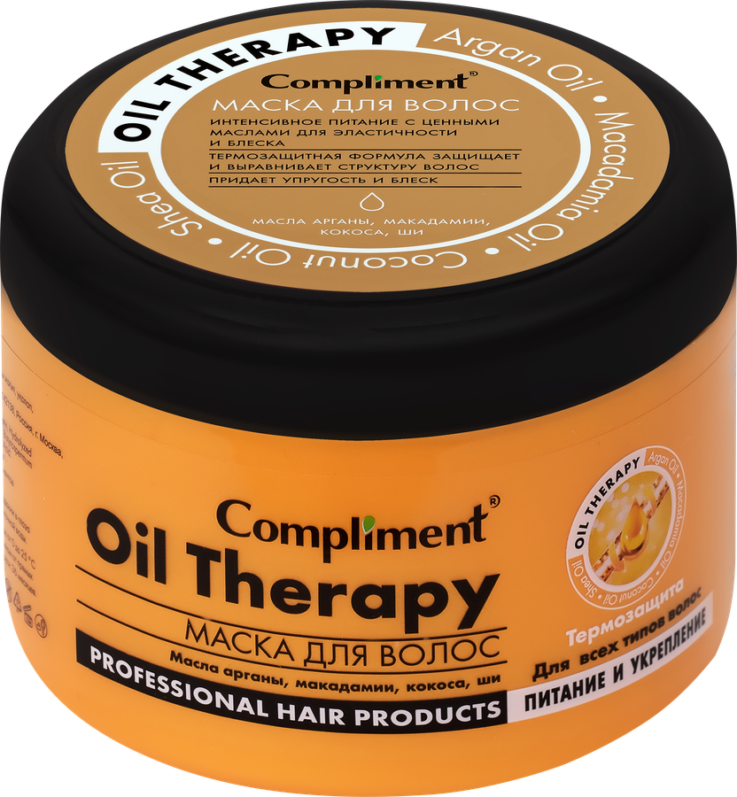 Маска для всех типов волос COMPLIMENT Oil therapy питание и укрепление, 500мл, превью