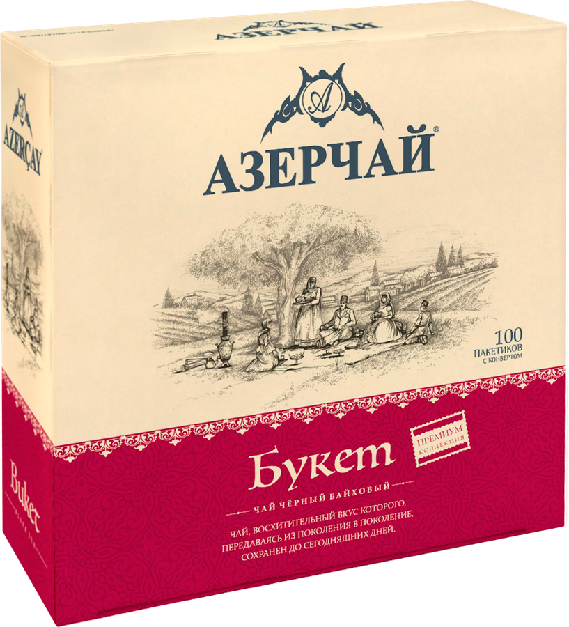 Чай черный АЗЕРЧАЙ Premium collection байховый букет, 100пак, предпросмотр