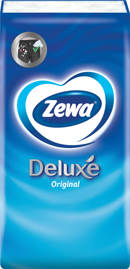 Платочки бумажные носовые ZEWA Deluxe 3-слоя, 10шт, предпросмотр