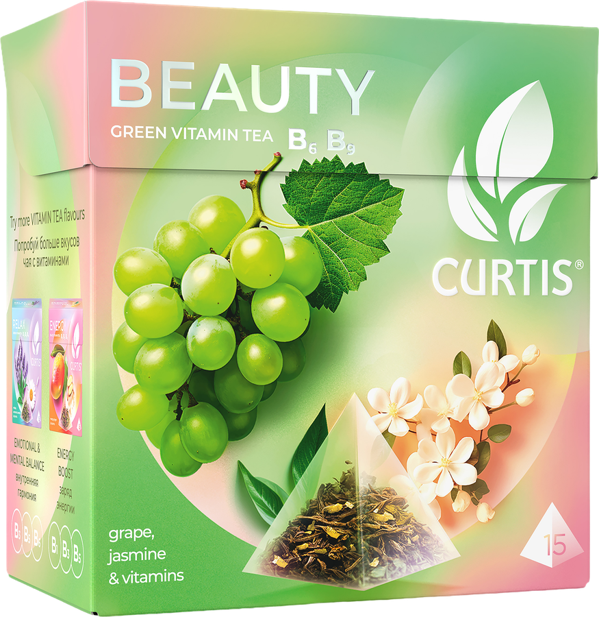 Чай зеленый CURTIS Beauty ароматизированный, 15пир, предпросмотр