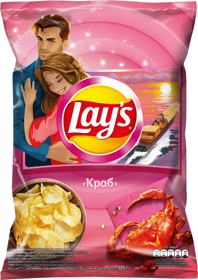 Чипсы картофельные LAY'S Краб, 225г, предпросмотр