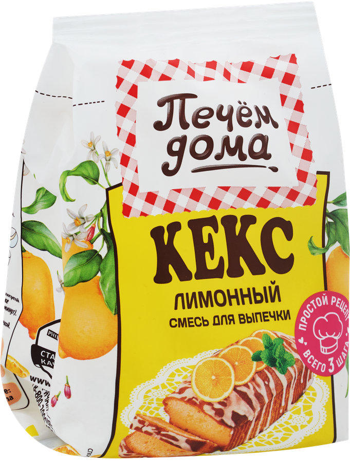 Смесь для выпечки ПЕЧЕМ ДОМА Кекс Лимонный, 300г, превью