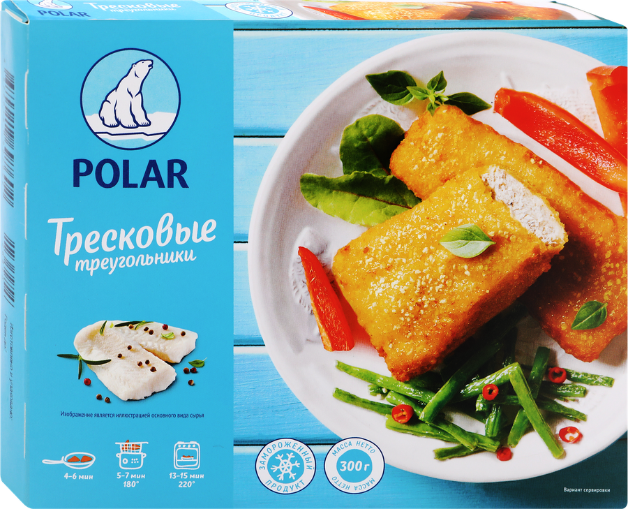Треугольники рыбные замороженные POLAR в панировке, 300г, предпросмотр