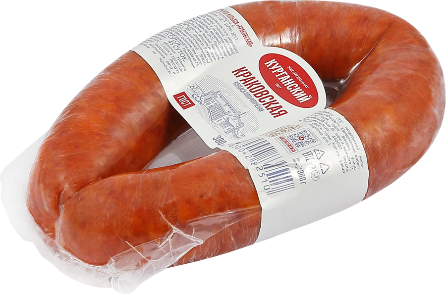 Колбаса полукопченая МК КУРГАНСКИЙ СТАНДАРТ Краковская, 380г, превью