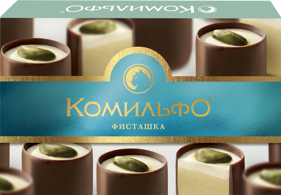 Конфеты КОМИЛЬФО Фисташка с двухслойной начинкой, 116г, превью