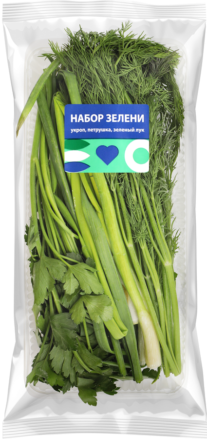 Набор свежей зелени (укроп, петрушка, зеленый лук), 100г, предпросмотр
