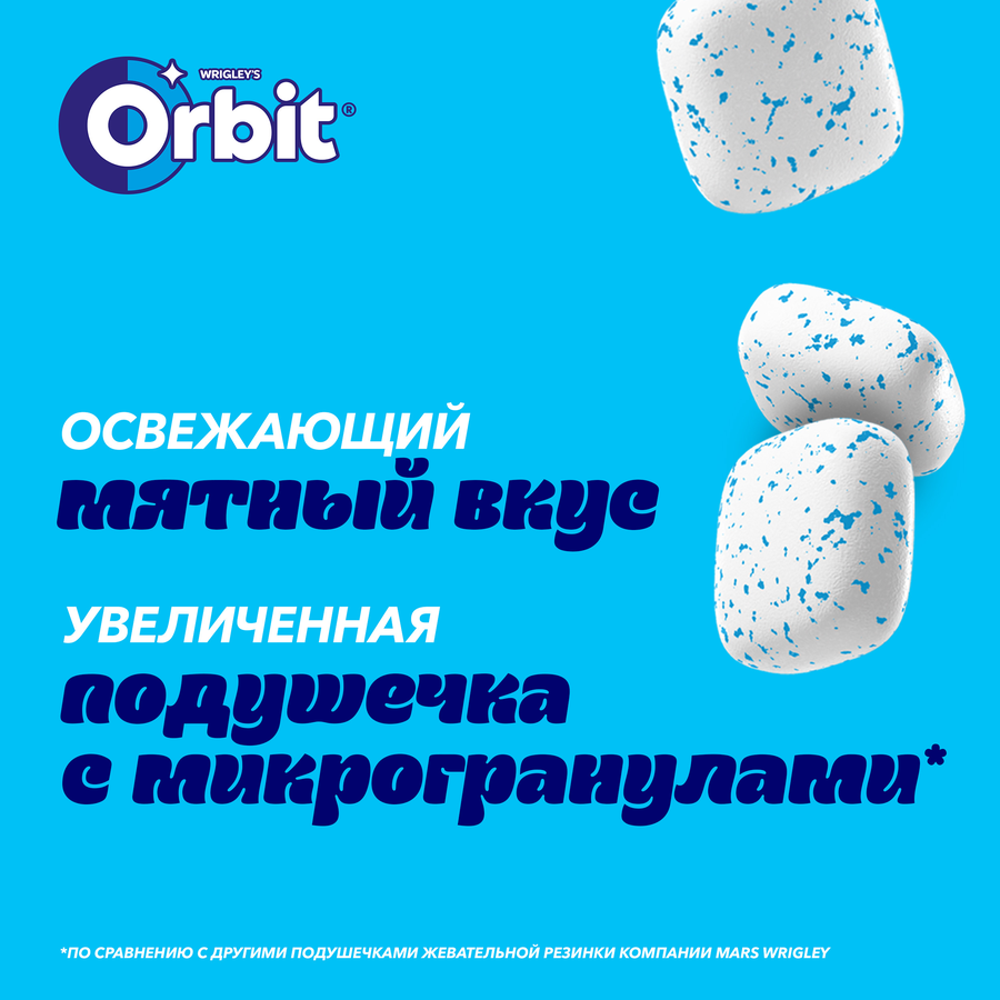 Жевательная резинка ORBIT Refreshers Мята, 16г, предпросмотр