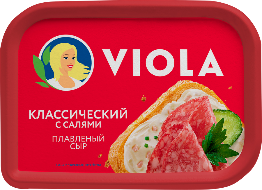 Сыр плавленый VIOLA Классический с салями 35%, без змж, 190г, предпросмотр