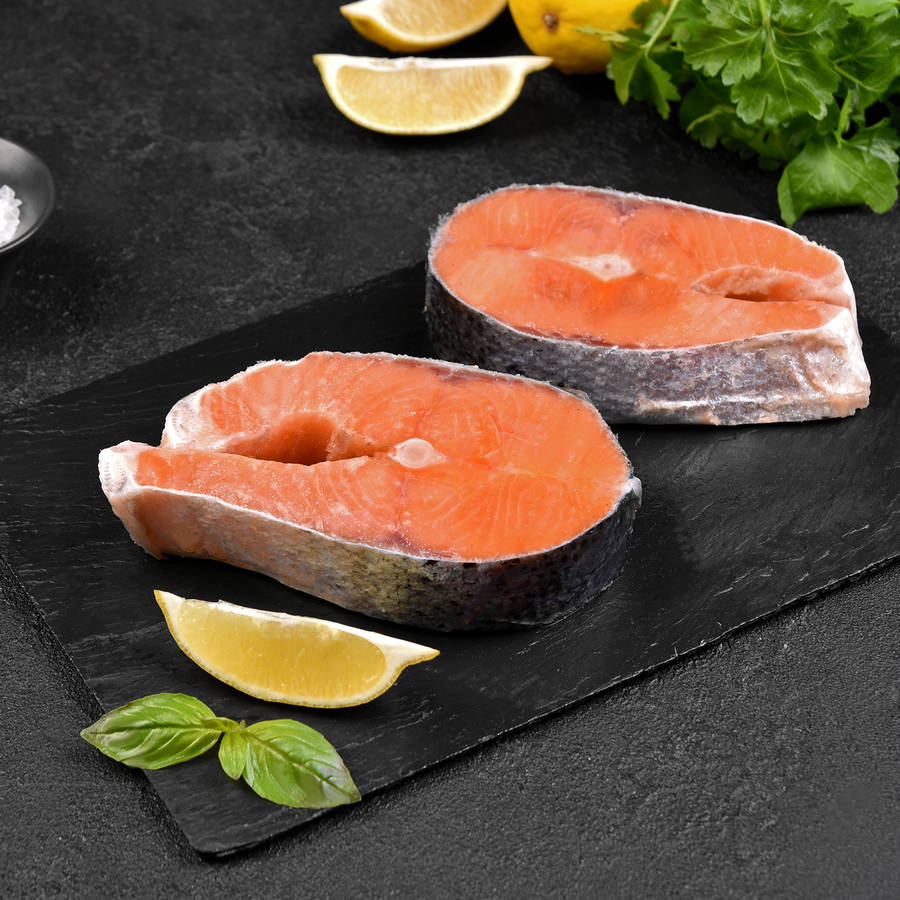 Лосось Атлантический замороженный ЛЕНТА FRESH стейк, весовой, предпросмотр