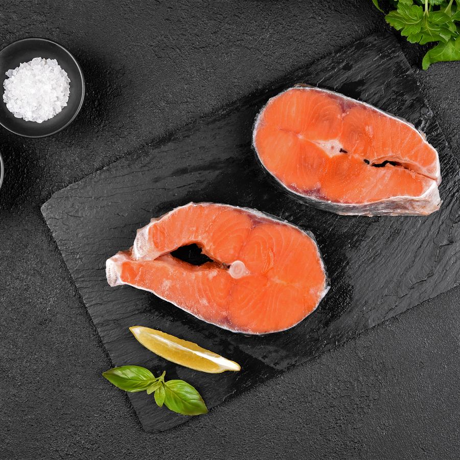 Лосось Атлантический замороженный ЛЕНТА FRESH стейк, весовой, превью