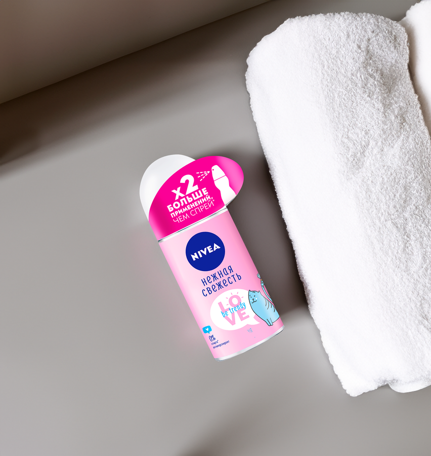 Антиперспирант роликовый женский NIVEA Love Be Trendy Нежная свежесть, 50мл, превью